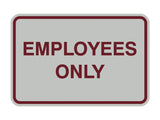 Classic Framed Employees Only Sign