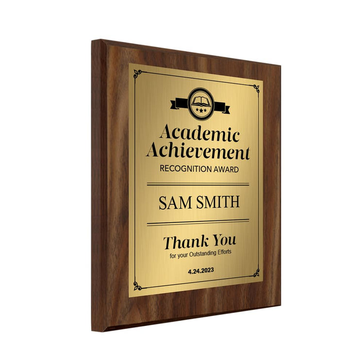 Signs ByLITA Customizable Award Wooden Plaque | Easel Mount Option | For Winners of Academic Awards Certificates and Achievements | End of year Recognition Gift For Students
