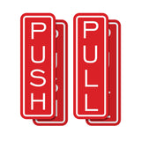 Signs ByLITA Classic Vertical Push Pull Self-Adhesive Door Sign for Businesses, Shops, Restaurants, Hotels and more (2 Pack) Wall or Door Sign