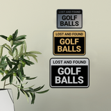 Classic Framed Lost And Found Golf Balls Wall or Door Sign
