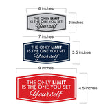 Signs ByLITA Fancy The Only Limit is the One You Set Yourself Durable ABS Plastic | Laser Engraved | Easy Installation | Elegant Design Wall or Door Sign