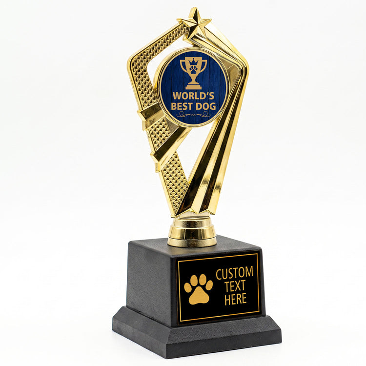 Gaucho Goods World’s Best Dog Trophy, Custom Engraved Dog Award — Personalized Gift for Dog Lovers, Gotcha Day & Birthdays
