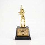 All Quality Baseball Trophy, Blank 5" Batter Figure, Black Base — Ready to Engrave, for Coaches & Leagues Who Personalize In-House