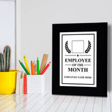 Employee of the Month Award Personalized (Black) Wall Plaque With Easel Acrylic Stand | Workplace Recognition Ceremonies Award Plaques