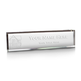 Realtor Themed, Personalized Acrylic Desk Sign for Realtors and Real Estate Professionals (House) (2 x 10")