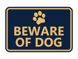 Classic Framed Beware of Dog Sign