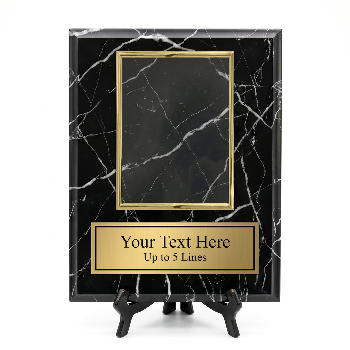 Personalized Award & Recognition Marble Effect Wall Plaques, Custom Plaques with Optional Easel Stand for Ceremonies, Achievements & Tributes