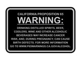 Classic Framed California Proposition 65 Sign Alcoholic Beverages