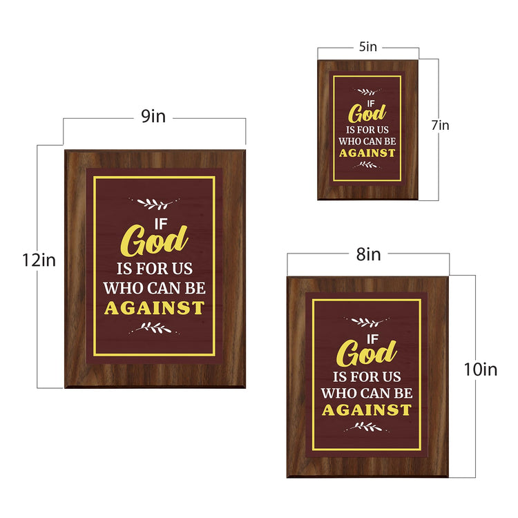 If God Is For Us Who Can Be Against Decorative Wall Plaque With Easel Acrylic Stand | Religious Plaques