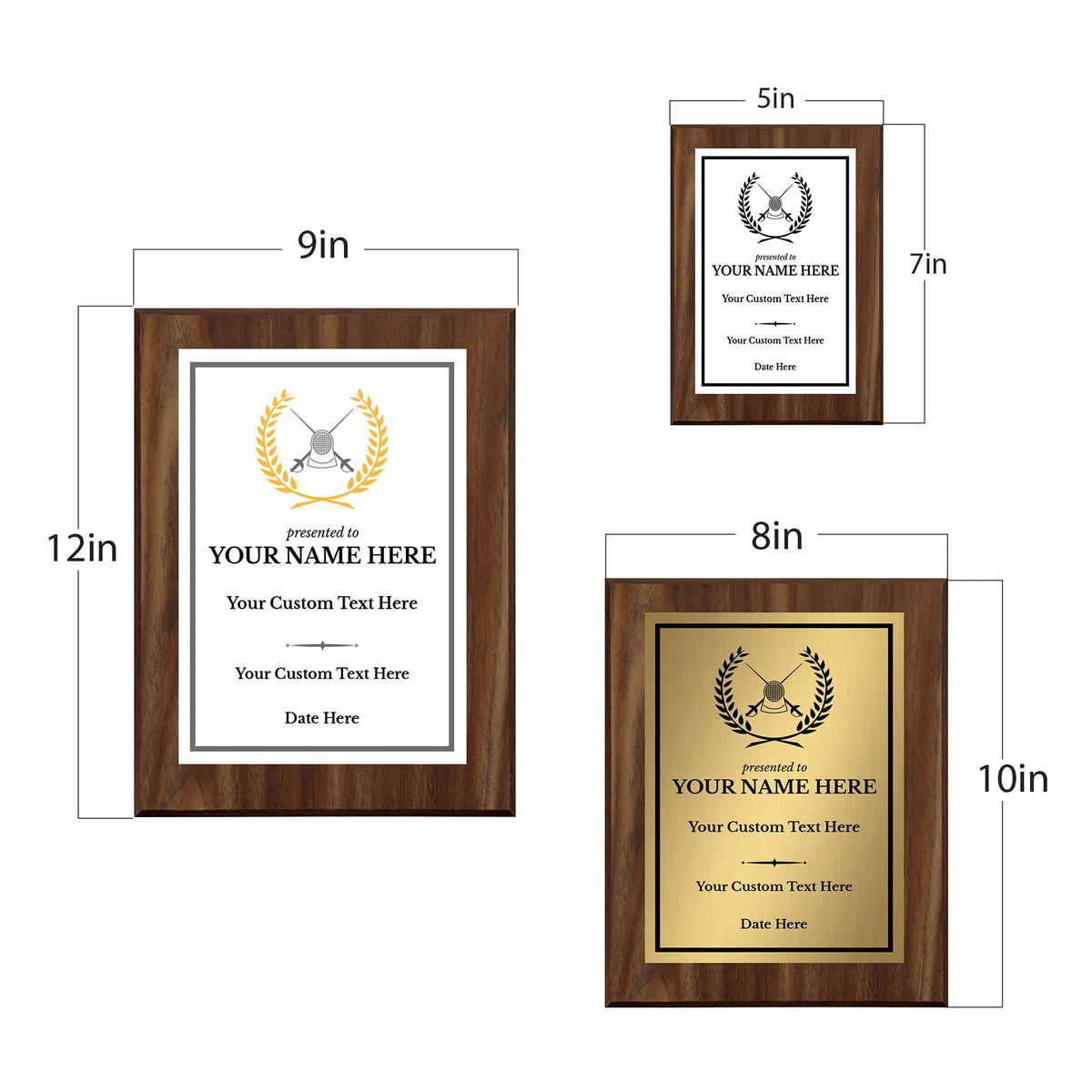 Fencing Customizable Wooden Award Plaque | Easel Mount Option | Achievement and Recognition Personalizable Plaques | Sports Award