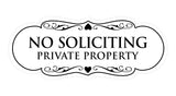 Designer No Soliciting Private Property Sign