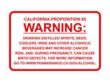 Classic Framed California Proposition 65 Sign Alcoholic Beverages