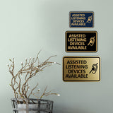 Signs ByLITA Classic Framed Assisted Listening Devices Available Wall or Door Sign