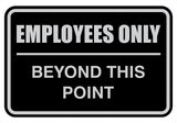 Classic Framed Employees Only Beyond This Point Sign