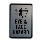 Signs ByLITA Portrait Round Eye & Face Hazard Wall or Door Sign