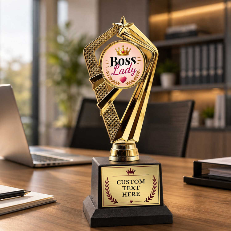 All Quality Boss Lady Trophy, Custom Engraved Novelty Award