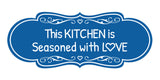 Signs ByLITA Designer This Kitchen is Seasoned with Love Durable ABS Plastic Laser Engraved Easy Installation Elegant Design Wall or Door Sign