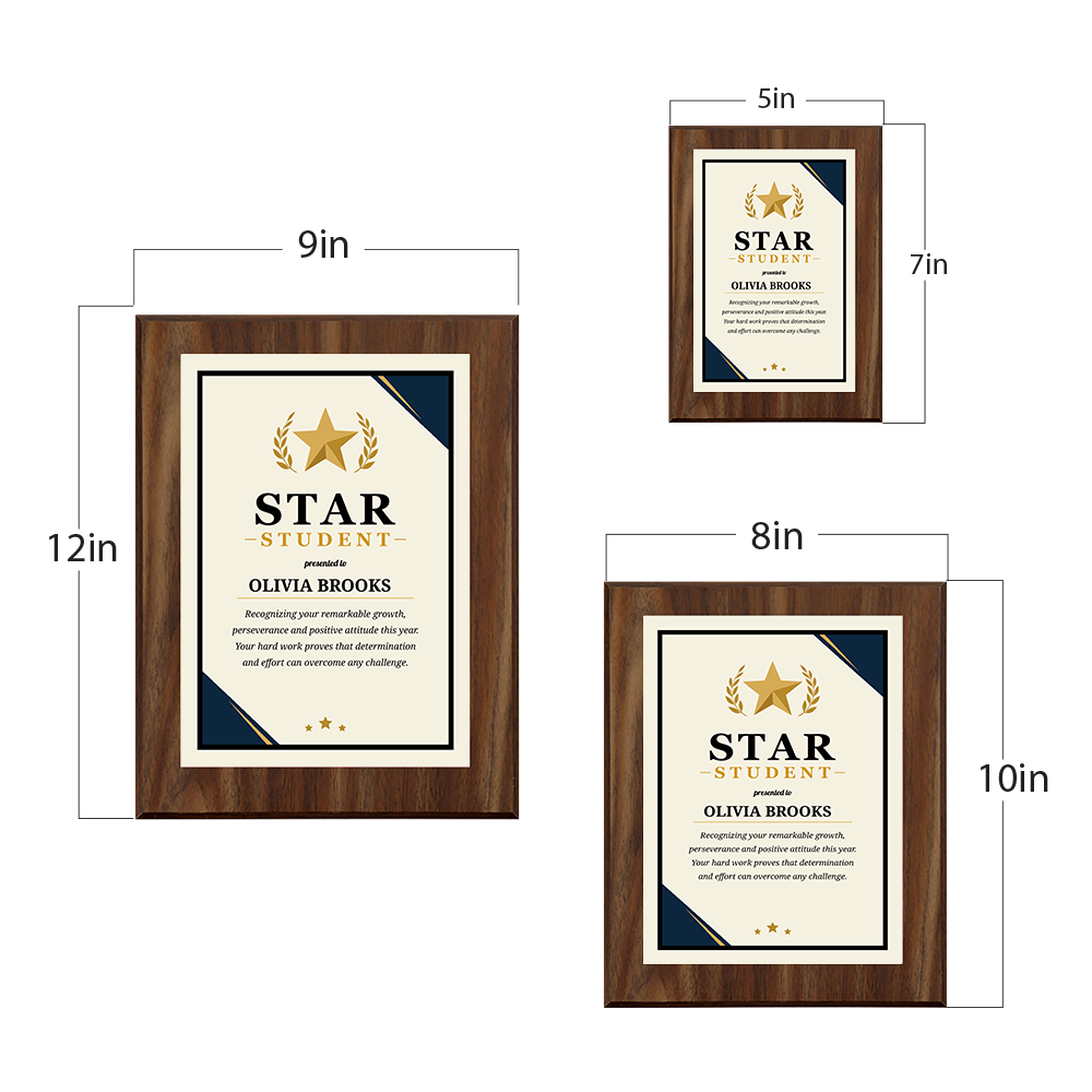 Star Student Award' Personalized Wall Plaque With Easel Acrylic Stand | Education Recognition School Award Plaques