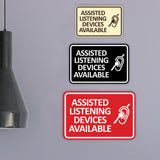 Signs ByLITA Classic Framed Assisted Listening Devices Available Wall or Door Sign