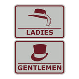 Classic Framed Ladies And Gentlemen Sign Set