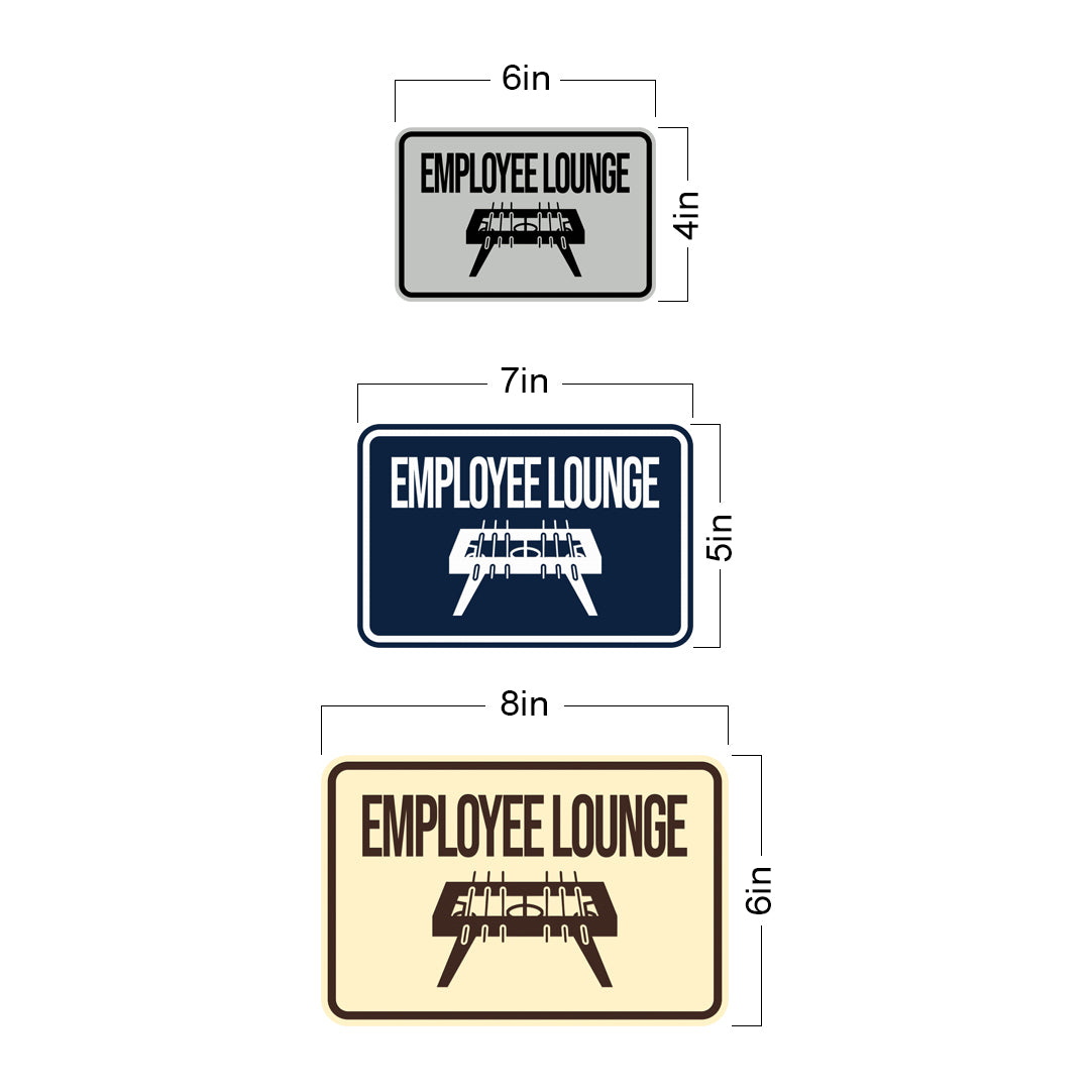 Classic Framed Employee Lounge Wall or Door Sign