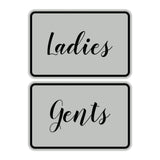 Classic Framed Ladies And Gents Sign Set