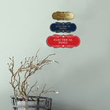 Designer Electrical Panel Sign