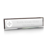 Doctor Themed, Medical Cross, Personalized Acrylic Desk Sign for Doctor and Medical Professionals (2 x 10")