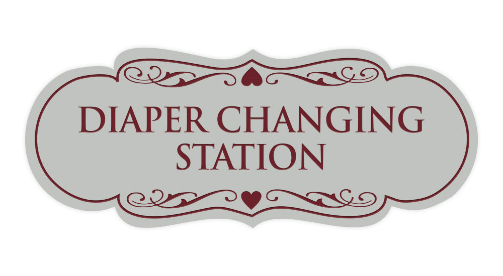 Designer Diaper Changing Station Sign