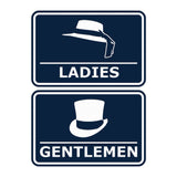 Classic Framed Ladies And Gentlemen Sign Set