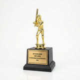 All Quality Baseball Trophy, Blank 5" Batter Figure, Black Base — Ready to Engrave, for Coaches & Leagues Who Personalize In-House