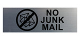 Basic No Junk Mail Wall or Door Sign