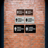 Signs ByLITA Classic Framed Men's Changing Room and Ladies Changing Room 2 PACK Wall or Door Sign