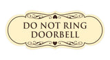 Designer Do Not Ring Doorbell Sign