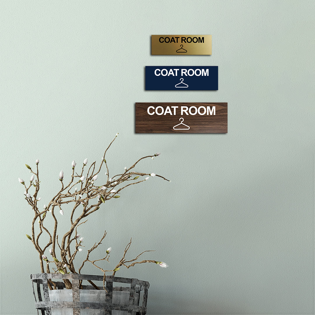 Basic Coat Room Wall or Door Sign