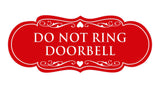 Designer Do Not Ring Doorbell Sign