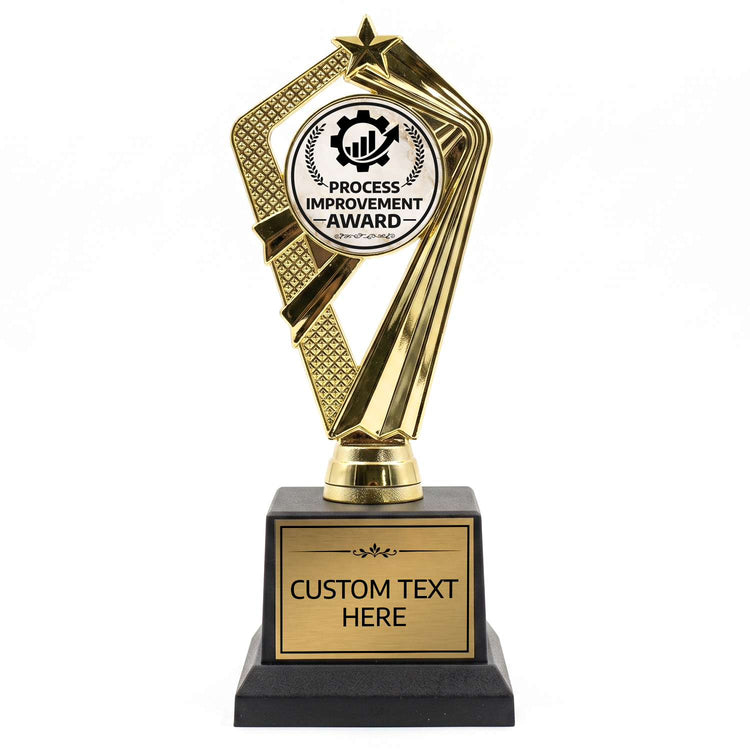 Employee Recognition Trophy Awards (Teamwork, Safety, Quality) - Engraved