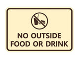 Classic Framed No outside food or drink Sign