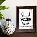 Innovation Award Award Personalized (Wooden) Wall Plaque With Easel Acrylic Stand | Workplace Recognition Ceremonies Award Plaques