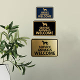 Signs ByLITA Classic Framed Service Animals Welcome Wall or Door Sign