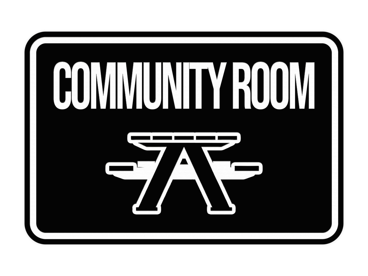 Classic Framed Community Room Wall or Door Sign