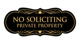 Designer No Soliciting Private Property Sign