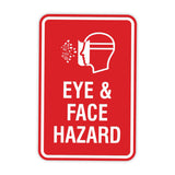 Signs ByLITA Portrait Round Eye & Face Hazard Wall or Door Sign