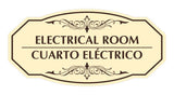 Signs ByLITA Victorian Electrical Room- Cuarto Eléctrico Bilingual Wall or Door Sign