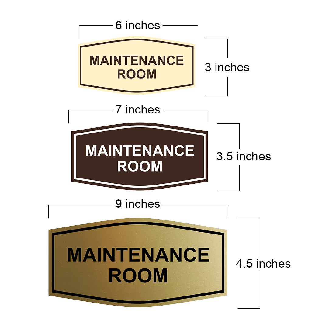 Fancy Room Sign Fancy Maintenance Room Wall or Door Sign – Pacific Sign and Stamp