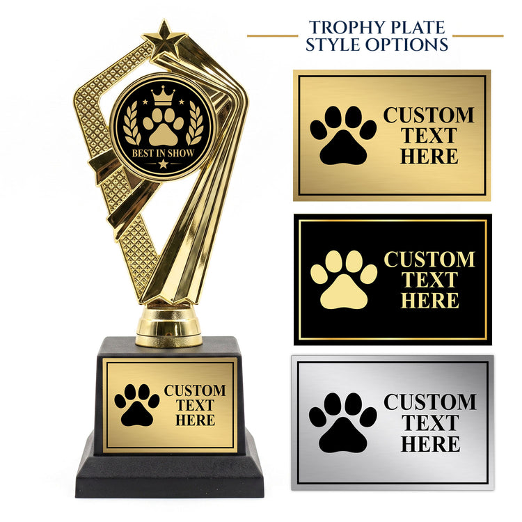 Gaucho Goods Best in Show Trophy, Custom Engraved Pet Award — Personalized Best in Show Award for Dog & Pet Shows