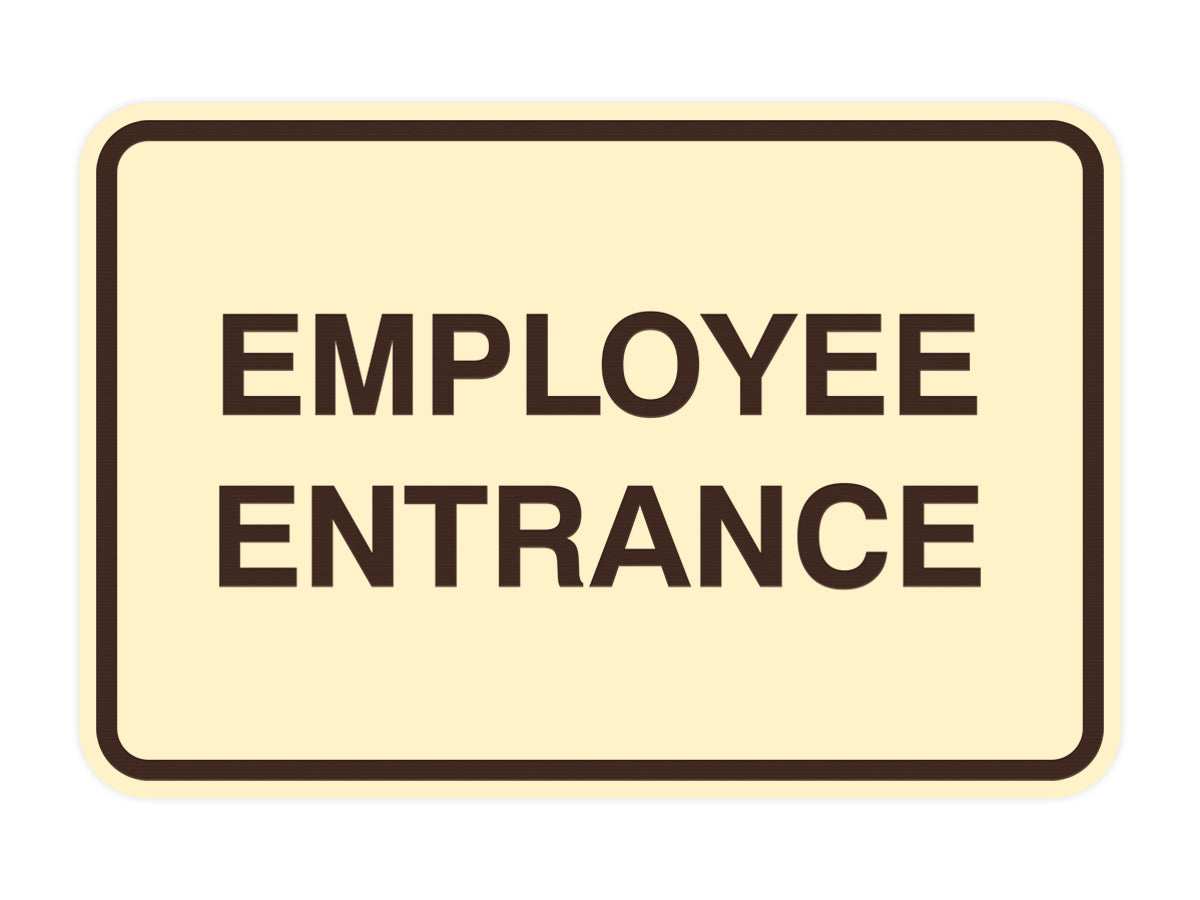 Classic Framed Employee Entrance Sign