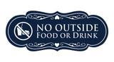 Designer No Outside Food or Drink Sign
