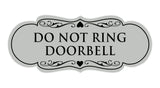 Designer Do Not Ring Doorbell Sign