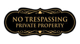 Designer No Trespassing Private Property Sign